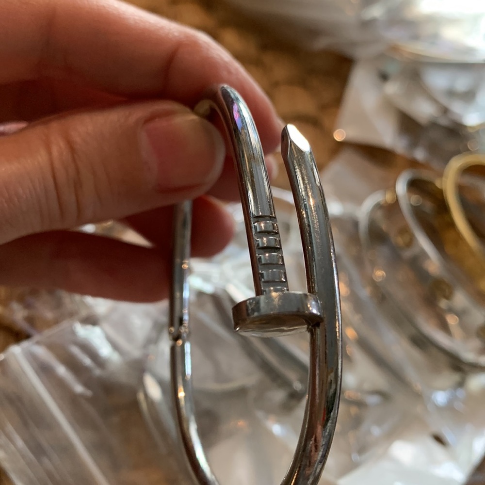 Nail bracelet stainless steel